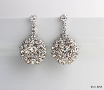 sk_1011 Oscar De La Renta Crystal Drop Earrings