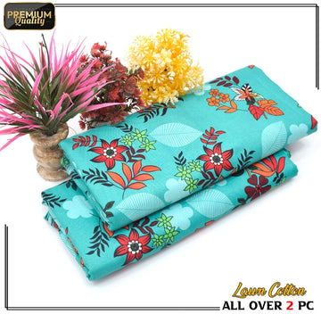 2 Piece Soft | Lightweight & Stylish Printed  Lawn Cotton Suit - BDF#114