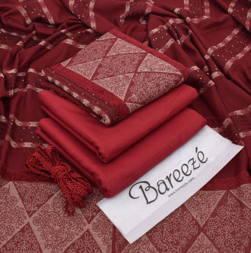 Dhanak 3-Piece With Wool Shawl