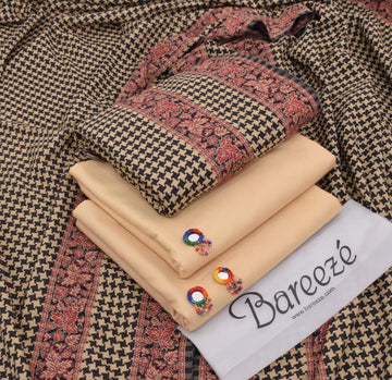 Dhanak 3-Piece With Wool Shawl