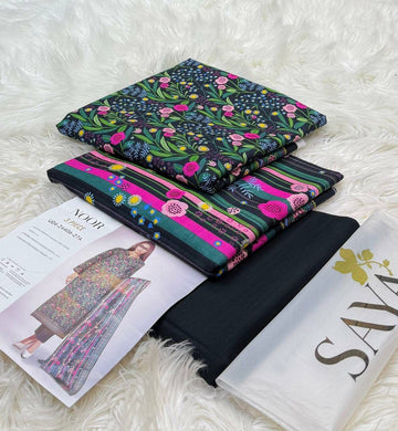 Printed Khaddar 3-Piece Suit