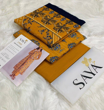 Printed Khaddar 3-Piece Suit