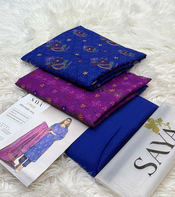 Printed Khaddar 3-Piece Suit