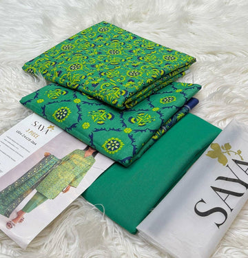 Printed Khaddar 3-Piece Suit