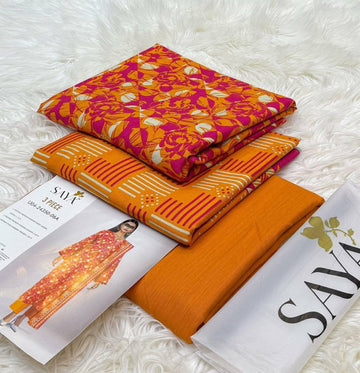 Printed Khaddar 3-Piece Suit