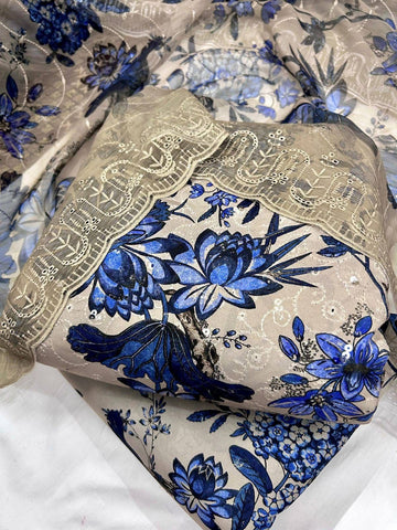 Chikenkari 3-Pc Suit