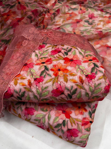 Chikenkari 3-Pc Suit