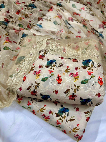 Chikenkari 3-Pc Suit