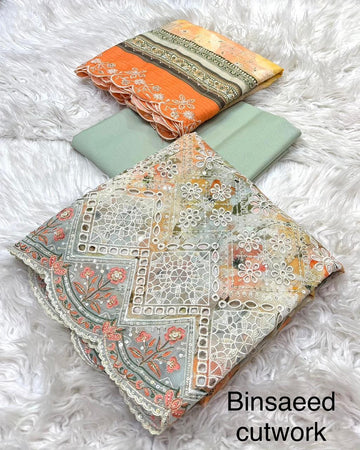 Lawn Chiken Kari 3 Piece Suit