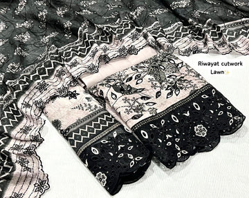 Lawn Chiken Kari 3 Piece Suit