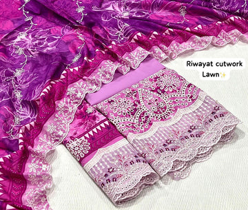 Lawn Chiken Kari 3 Piece Suit