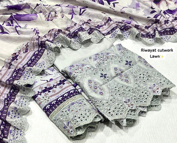 Lawn Chiken Kari 3 Piece Suit