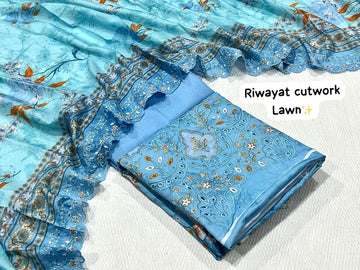 Lawn Chiken Kari 3 Piece Suit