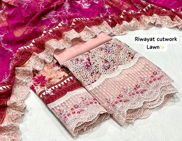 Lawn Chiken Kari 3 Piece Suit