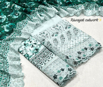 Lawn Chiken Kari 3 Piece Suit