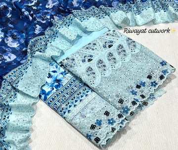 Lawn Chiken Kari 3 Piece Suit