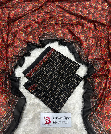 Printed Lawn 3 Piece Suit