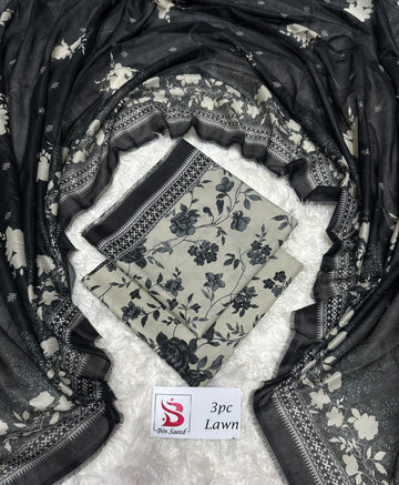 Printed Lawn 3 Piece Suit