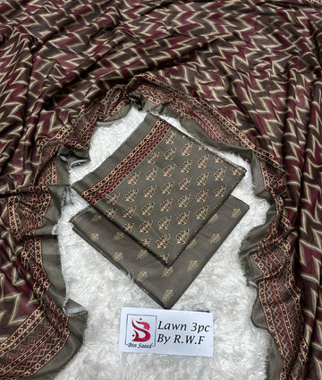 Printed Lawn 3 Piece Suit