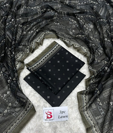 Printed Lawn 3 Piece Suit