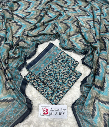 Printed Lawn 3 Piece Suit