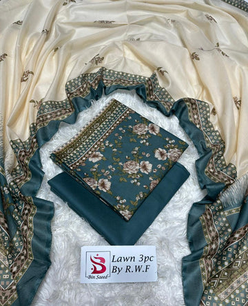 Printed Lawn 3 Piece Suit