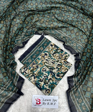 Printed Lawn 3 Piece Suit