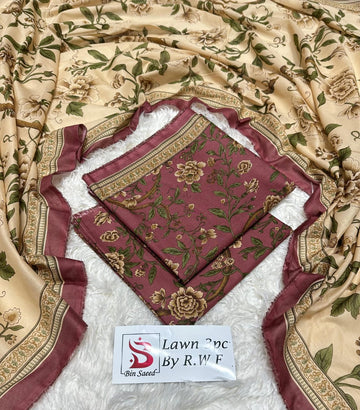 Printed Lawn 3 Piece Suit
