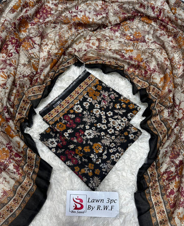 Printed Lawn 3 Piece Suit