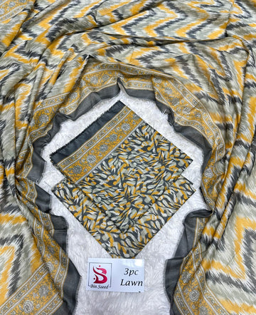 Printed Lawn 3 Piece Suit
