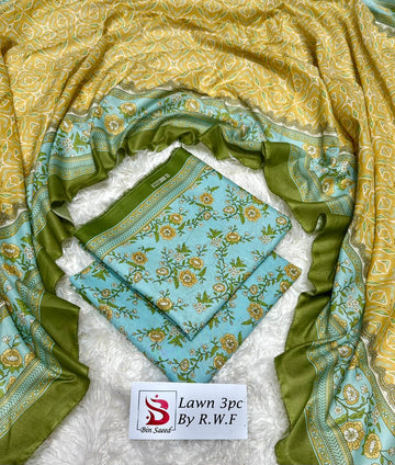 Printed Lawn 3 Piece Suit