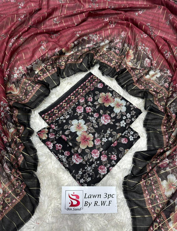 Printed Lawn 3 Piece Suit