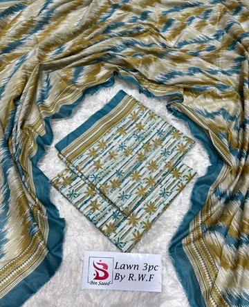 Printed Lawn 3 Piece Suit