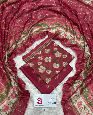 Printed Lawn 3 Piece Suit