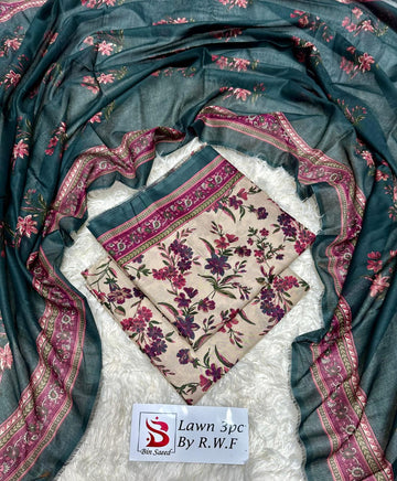 Printed Lawn 3 Piece Suit