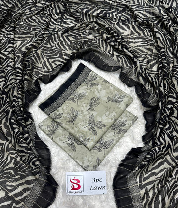 Printed Lawn 3 Piece Suit