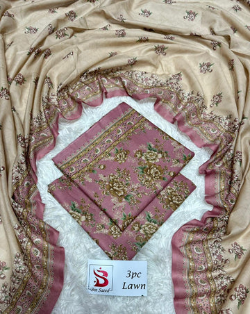 Printed Lawn 3 Piece Suit