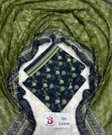 Printed Lawn 3 Piece Suit