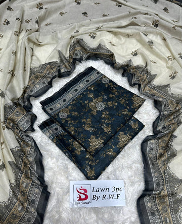 Printed Lawn 3 Piece Suit