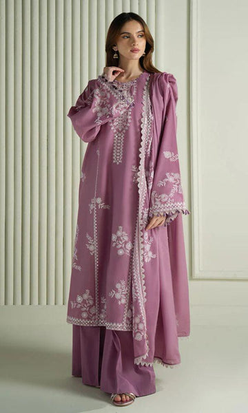pink  - Embroidered Lawn 3 Piece
