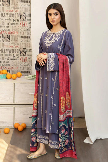 Embroidered Lawn Fancy 3 Piece Dress