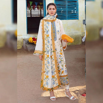 Embroidered Lawn Fancy 3 Piece Dress