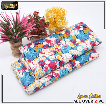 2 Piece Soft | Lightweight & Stylish Printed  Lawn Cotton Suit - BDF#128