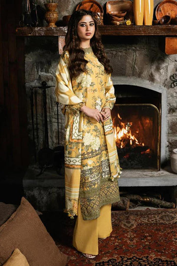 3- Piece Lawn Embroidered Dress With Lawn Dupatta - 101