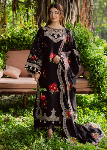 Embroidred  Dhanak 3-Pc Suit