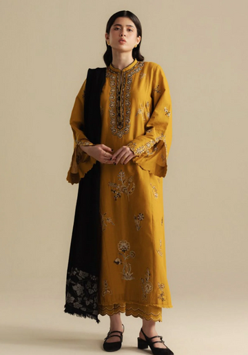 Embroidred  Dhanak 3-Pc Suit