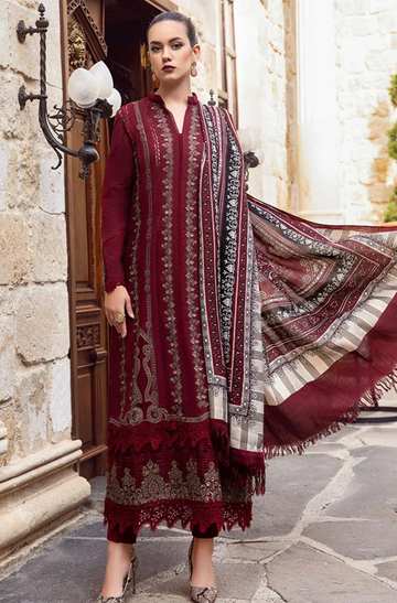 Embroidred  Dhanak 3-Pc Suit