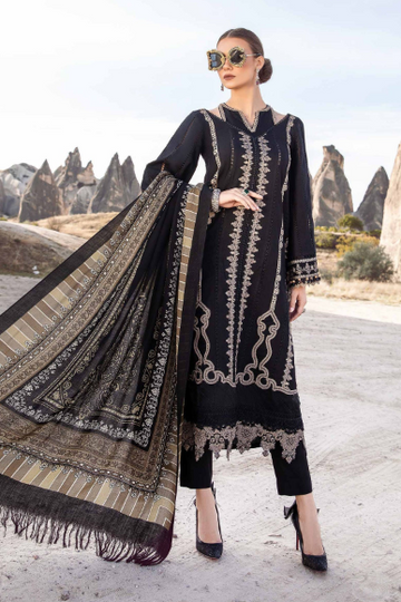 Embroidred  Dhanak 3-Pc Suit